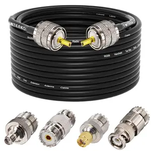 Ham radio coax cable 50 ohm rg58 coaxial cable 492ft pl259 male to male coax uhf so239 female to smauhfbnc adapter for cbamateurham radiotwoway radioswr meter
