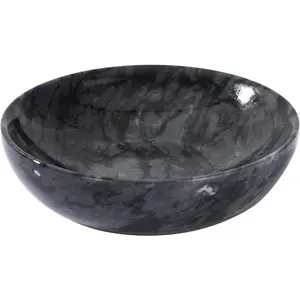 4.72 Inch Small Decorative Bowls, Natural Marble Decorative Bowls for Home Decor, Key Bowl, Coffee Tables Centerpiece, Soap Serving Bowl, Incense Burner, Smudge Bowl