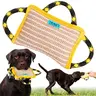 Medium-Large Dog Bite Pillow - High-Quality 2-in-1 Jute Durable Biting Pad & Tug Toy (10x7 in), 3 Comfortable Handles, Teeth-Safe Cushioning, for Indoor & Outdoor Games, Teaching Commands, Schutzhund Reward & Exercise