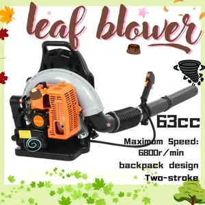 1 Set Leaf Blower 2-Stroke Engine Multi-purpose 63 Cubic Centimeter High Strength Snow Blower for Outdoor
