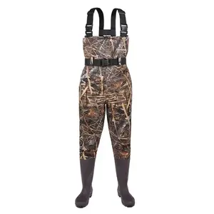 Fishing Waders for Men with Boots Womens Chest Waders 2-Ply Nylon/PVC Waterproof for Hunting with Boot Hanger Outdoor Wear Premium Outdoor Apparel