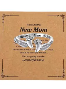 Adjustable Letter Wings Cuff Ring, Fashion Women's Jewelry, Elegant Versatile Daily Accessory, Personalized Angel Ring, Engraved Ring, Wedding Promise Rings