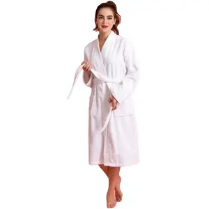 TowelSoft Women's 100% Turkish Cotton Terry SPA Bathrobe (S/M - One Size) - Soft, Absorbent, and Stylish