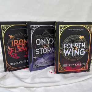 Fourth Wing, Iron Flame & Onyx Storm Hardcover Set – Rebecca Yarros Empyrean Series 3 Book Bundle | Dark Fantasy Romance Collector Gift
