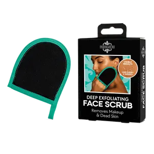 Dermasuri Deep Exfoliating Face Mitt - Fragrance-Free Sensitive Scrubber, Dead & Dry Remover for Men & Women, Smooth Microfiber Exfoliator Glove for Bath Cleaning & Personal Skin and Beauty Refresher (Shower & Dry Use)