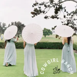 White Oil Paper Umbrella (1-Pack) – Wedding Umbrella, DIY Craft, Decoration, Photography Prop, and Cosplay Accessory for Bridal Showers, Parties, and Events, Whimsical Umbrella