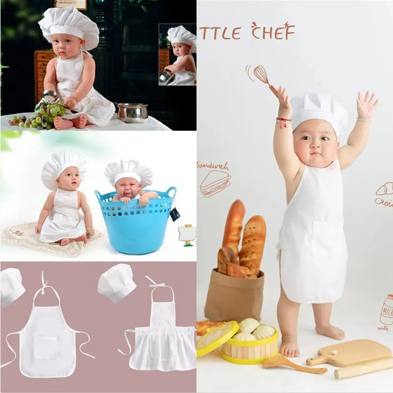 Baby Photography, Newborn Chef Apron, Baby Photo Props, Infant Dress-Up Costume Set, Unisex Accessories for Sandwich