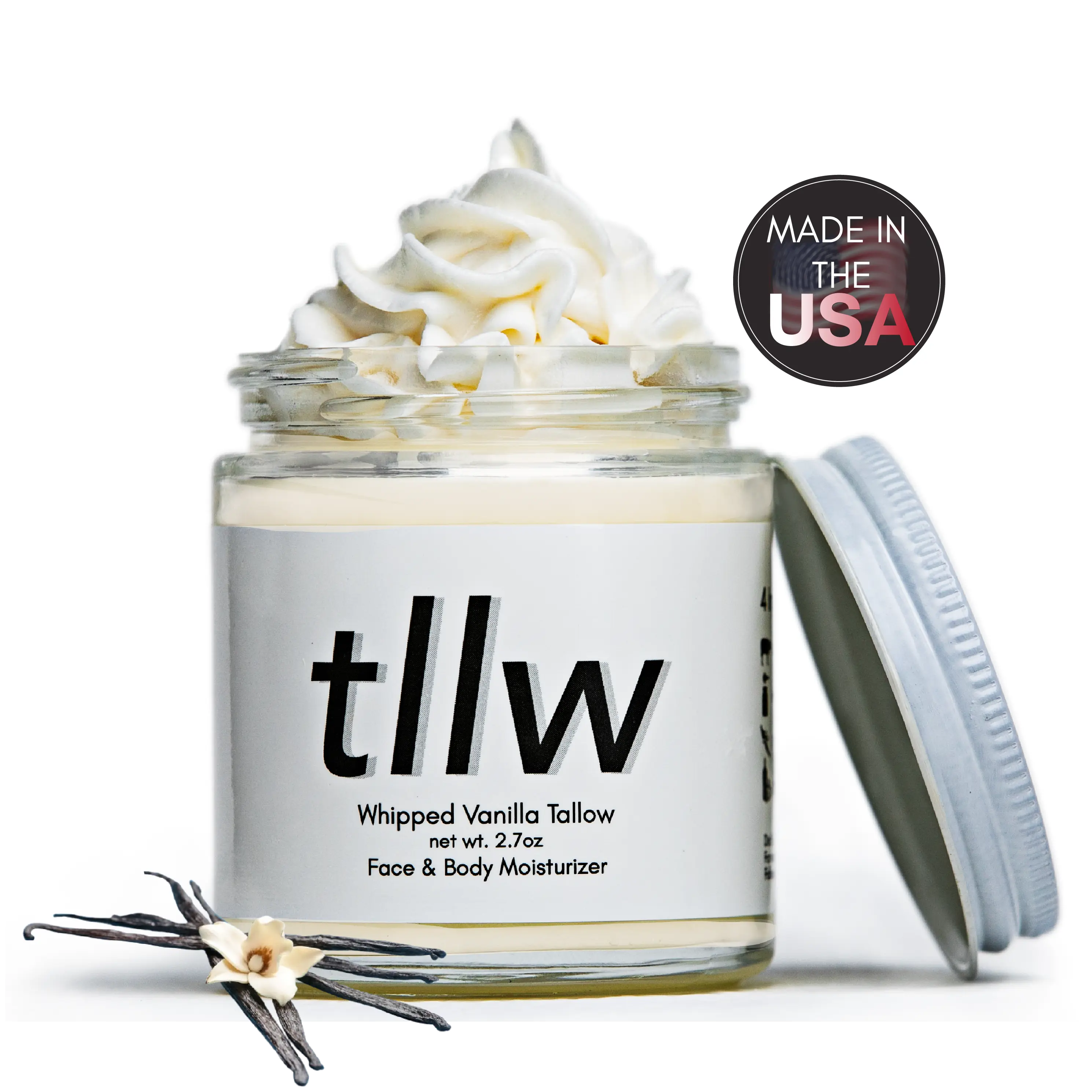 Tllw - Grass-Fed Vanilla Beef Tallow Moisturizer – 4 Clean Ingredients – Made in USA