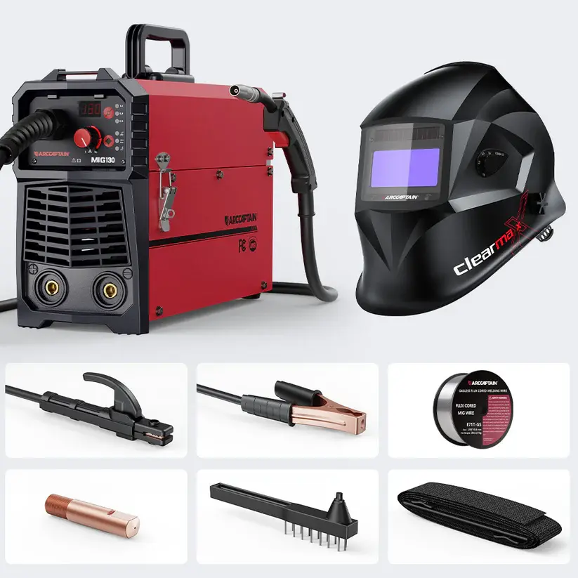 MIG130+Welding Helmet