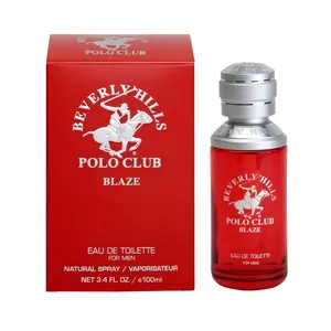 Beverly Hills Polo Club | Blaze Cologne for Men – 3.4oz / 100ml Eau de Toilette Spray – Fresh & Classy Masculine Fragrance with Notes of Cedar & Basil – Long-Lasting All-Day Scent | Ideal for Everyday Use, Office, or Special Occasions Cedarwood Amber Body
