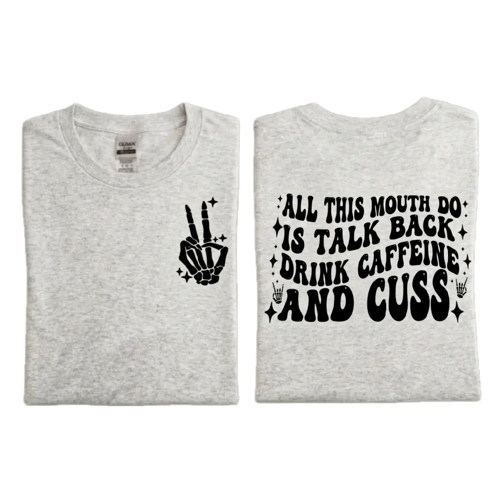 funny shirt all this mouth do is talk back humor sarcasm retro cute popular trending