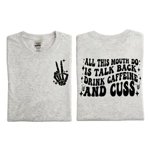 funny shirt all this mouth do is talk back humor sarcasm retro cute popular trending