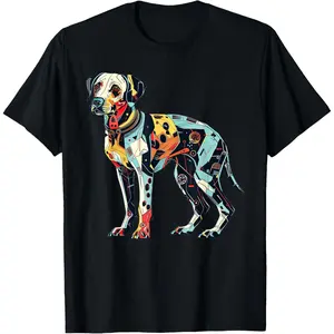 100% Cotton Catahoula Leopard Dog Retro Sci-Fi T-Shirt