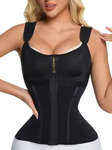 JMK Fajas 1 Count Shapewear Tops With Bra, Tummy Control Waist Trainer, Workout Shapewear Tops With Adiustable Shoulder Strap, Women's Waist Cincher, Shapewear Belts, Colombian Shapewear, Fit, Perfect For Daily Wear & Office Use
