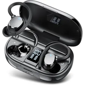 Ear Buds Wireless Bluetooth Earbuds Sport 2025 New Bluetooth 5.3 Headphones with LED Display 128H Playtime Powerful Bass Over Ear Earphones with Earhooks IP7 Waterproof for Gym/Running/Workout : Electronics