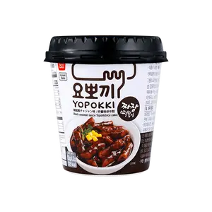 YOPOKKI Korean Instant Tteokbokki Rice Cake Jjajang Flavor 120g Food Pasta