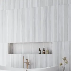 Light Gray 12x36 Matte Stone Look Ceramic Large Tile (4 pack, 11.63 sq ft/case)