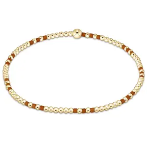 enewton | gameday hope joy pattern 2mm bead bracelet | burnt orange