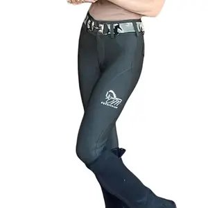 Black Button up CM logo Breeches Women's Full Seat Riding Silicon Grip Horse Riding Equestrian Breeches
