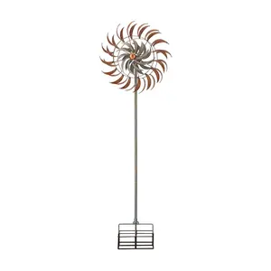 Regal Art & Gift 24" Rotating Wind Spinner Copper Petals