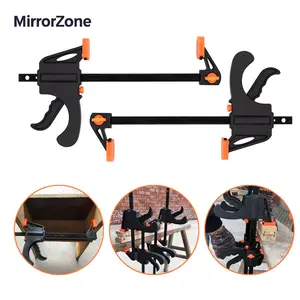 Woodworking Clamp One-Handed Quick Release Ratchet Speed Squeeze Clip Heavy-Duty Bar Clamps Mini Trigger Clamp for Woodworking DIY & Professional Use