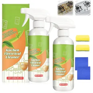 2PCS Kitchen Cleaner Spray, Multi Purpose Household Appliance Cleaner for Oven, Stove, Range Hood, Cooktop, Grease, Oil Stains, Kitchen Counters and Daily Deep Cleaning