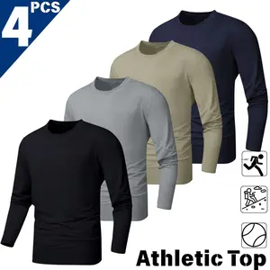 Four pieces of men's autumn and winter clothing featuring the new trend of pullover hoodies, long-sleeved multi-functional casual round-neck sweatshirts