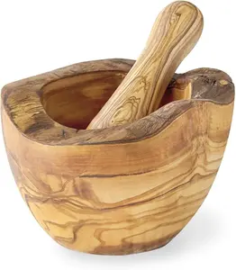 Choixe Olive Wood Mortar & Pestle. Large 6in.