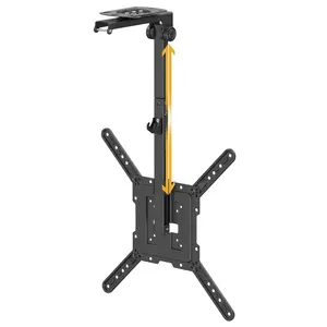 Mount-It! Flip Down Ceiling TV Mount for 23–55 Inch TVs, Folding Ceiling TV Mount with 90° Tilt & Swivel, Holds 44 lbs, VESA 75x75–400x400