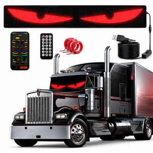 RAZEN Devil Eyes LED Truck Light Bar - Bluetooth App Control, Customizable RGB, IP65 Waterproof Automotive Decorative Accessory for Night Driving, Party Use