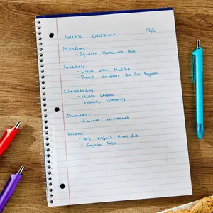 Pen+Gear Wide Ruled 70 Sheet Notebook 1-Subject 10.5 x 8 Inch for Back to School Blue Cover 2 Pack