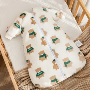 Baby Milk Fiber Blanket, Ultra Soft Comfortable Fall Winter Anti-Kick Sleeping Bag Sleep Sack, Baby Vest Fleece, Gift for Babies