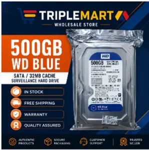 Western Digital Blue 500GB, Internal, 7200 RPM, 3,5in (WD5000AZLX) Hard Disk