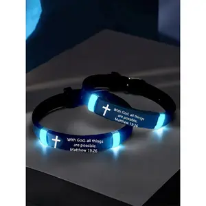Stackable Faith Bracelet! Luminous Cross Design, Perfect Gift for Easter, Baptism & Religious Events