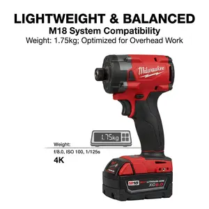 Milwaukee M18 FID3 Cordless Impact Driver Kit One Battery One  For Mechanics 300Nm  power brushless impact wrench torque high powertools wood plastic automotive durable tool rapid charger woodworking repair