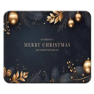 Santa Season Mouse Pad, Mouse Mat Design with Non-Slip Waterproof Rubber Base Computer Mouse Pads for Wireless Mouse Desktop Computer PC and Laptop, Mousepad Santa Season