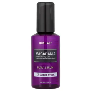 Kundal Macadamia Ultra Hair Serum, White Musk, 3.38 fl oz (100 ml)