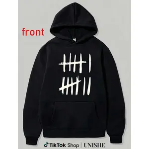 Stylish Long Sleeve Hoodie with Funny 67 Meme and Tally Marks