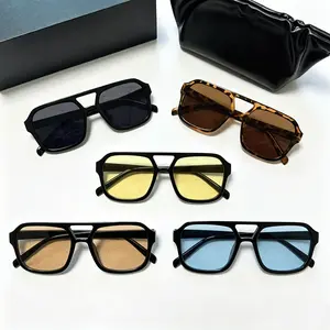 Women's Vintage Candy Color Square Fashion New Sunglasses, Uv400 Protection, Polycarbonate Frame, All Seasons, Party Style