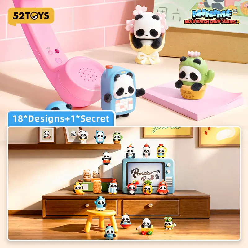 52TOYS Panda Roll Minime Mix & Match Crew Series 2 Kawaii Creative Gift Room Decor Desktop Decoration Gift for  Birthday Party
