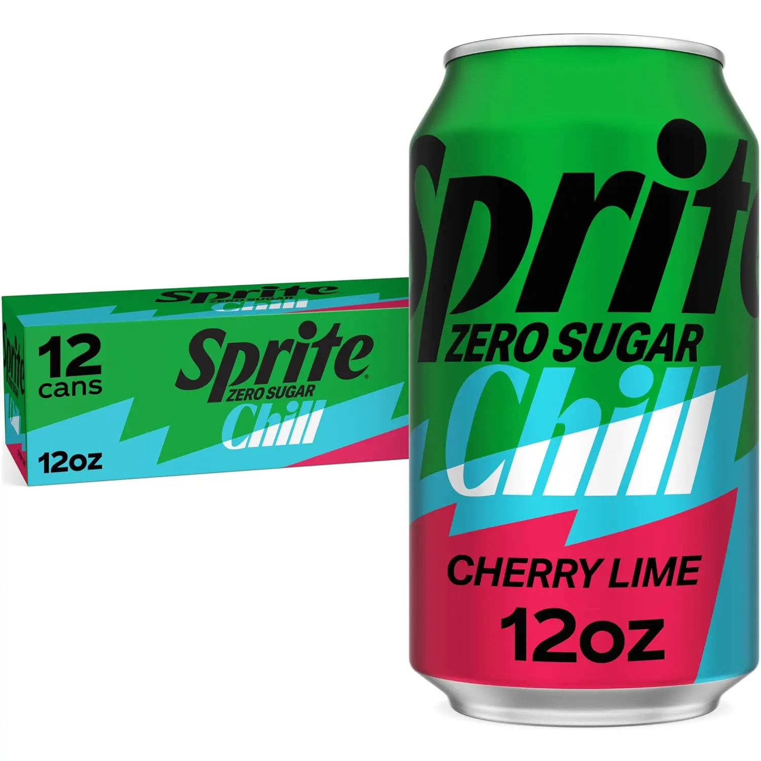 Sprite® Chill Zero Sugar Cherry Lime Natural Flavor Soda Soft Drink Cans, 12 fl oz, 12 Pack