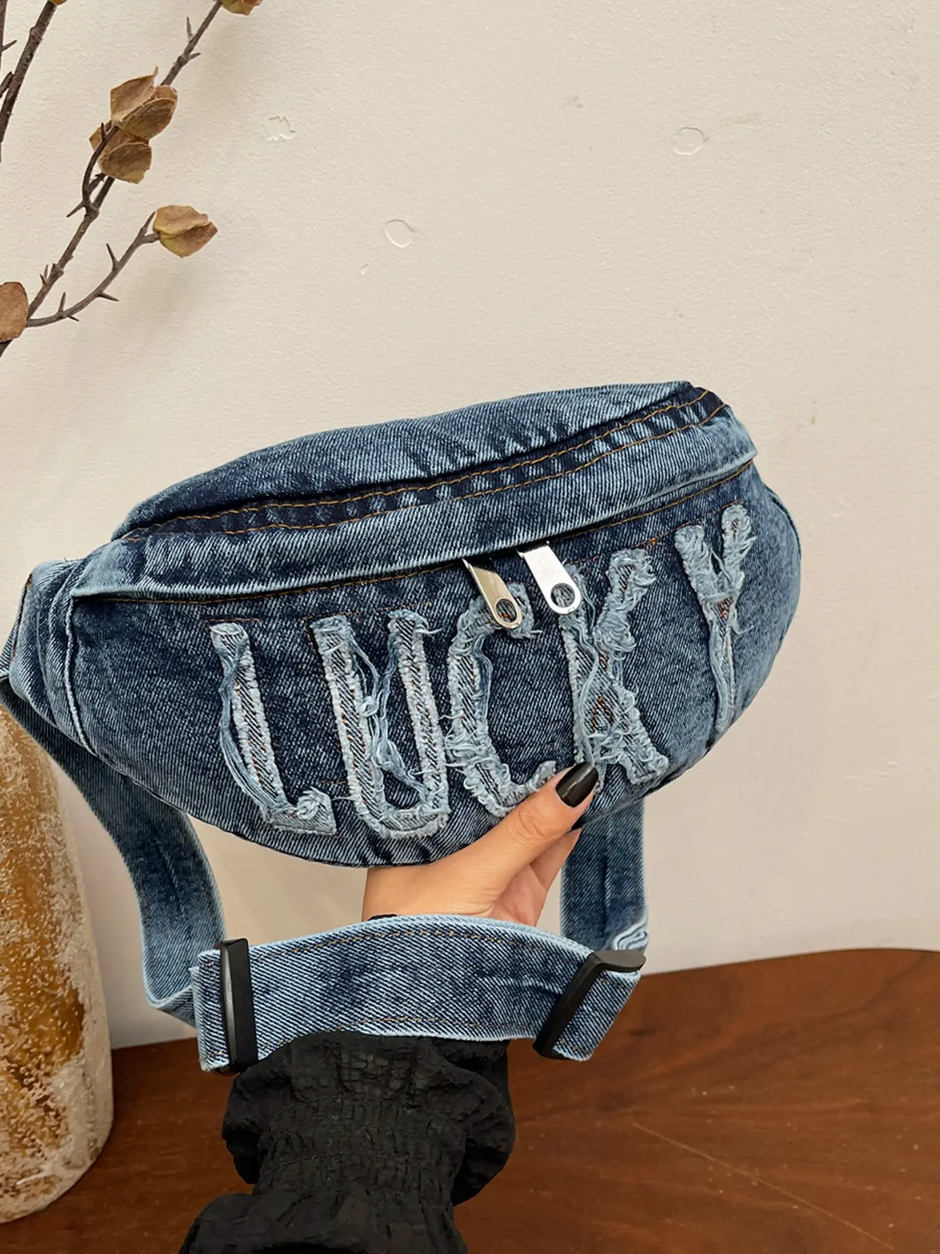 Vintage Crossbody Bag, Casual Shoulder Waist Pack, Fashionable Denim Backpack, Perfect for Commuting, Travel, Shopping, School, Fashion Waist Packs, Waist Bags