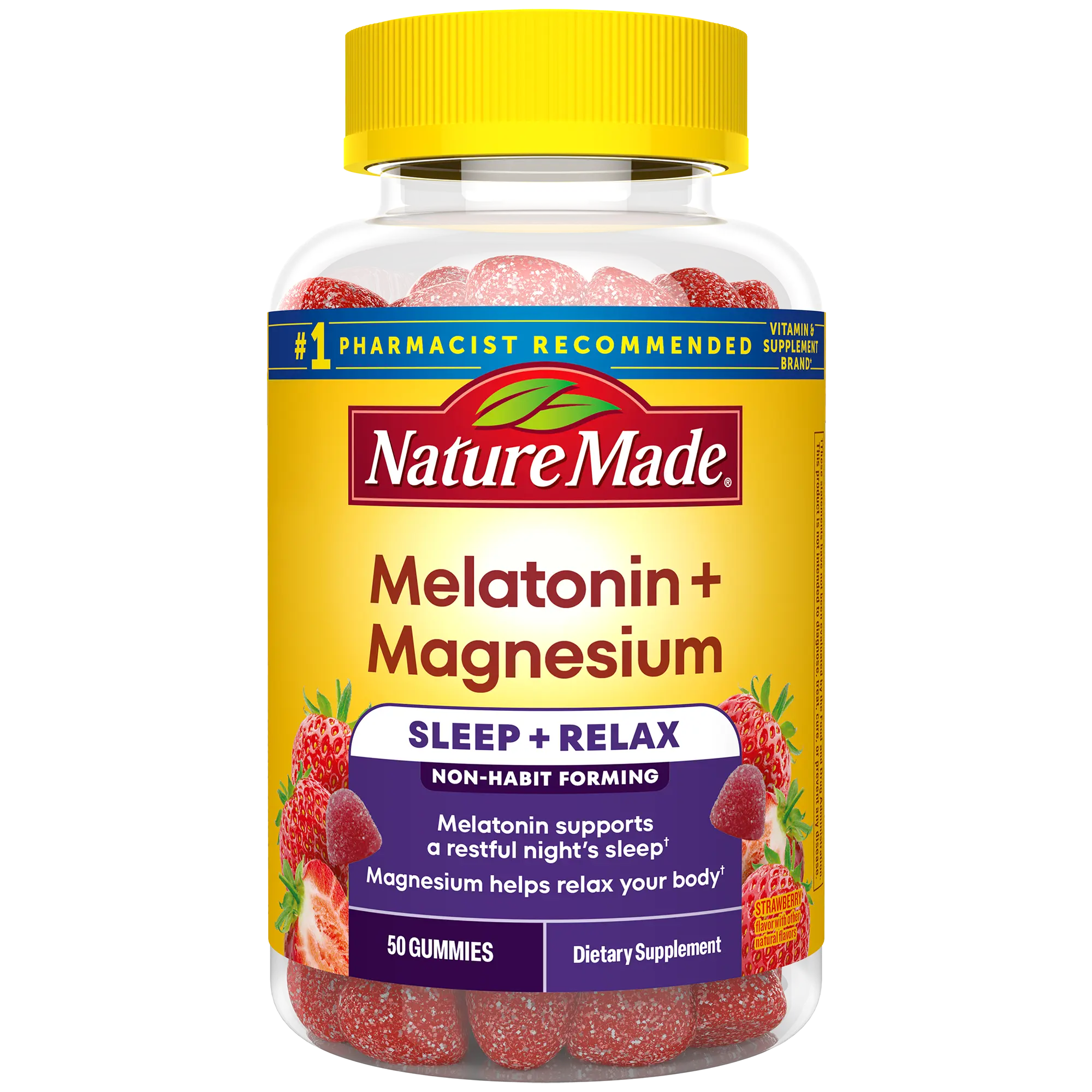 Melatonin 3 mg + Magnesium 100 mg Sleep and Relax Gummies Melatonin 3 mg + Magnesium 100 mg Sleep and Relax Gummies