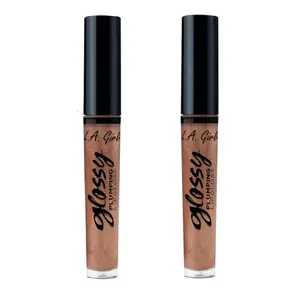 Pack of 2 L.A. Girl Glossy Plumping Lip Gloss, Fancy GLG925