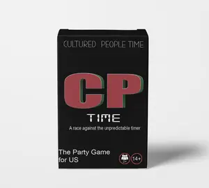 CP Time Party Game Card - Black Pop Culture Questions, Quick Thinking Race, Family Fun Game, 100s of Questions, Multiple Categories, 3-10 Second Answer Slots