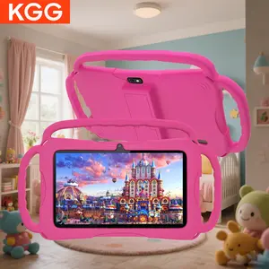 KGG Cute Cartoon Toddler Learning Entertainment Tablet, Android 12 Children 32GB ROM 2GB RAM Educational Learning Toys Children Boys Girls Gifts Tablet