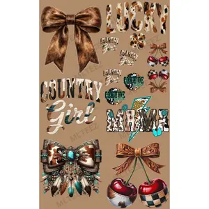 LUCKY COWHIDE (1) PREMADE GANGSHEET - 22X36 DTF TRANSFERS - DIRECT TO FILM