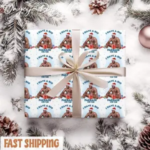 Funny Barry Meme Wrapping Paper � I Have a Big Package for You Christmas Gift Wrap