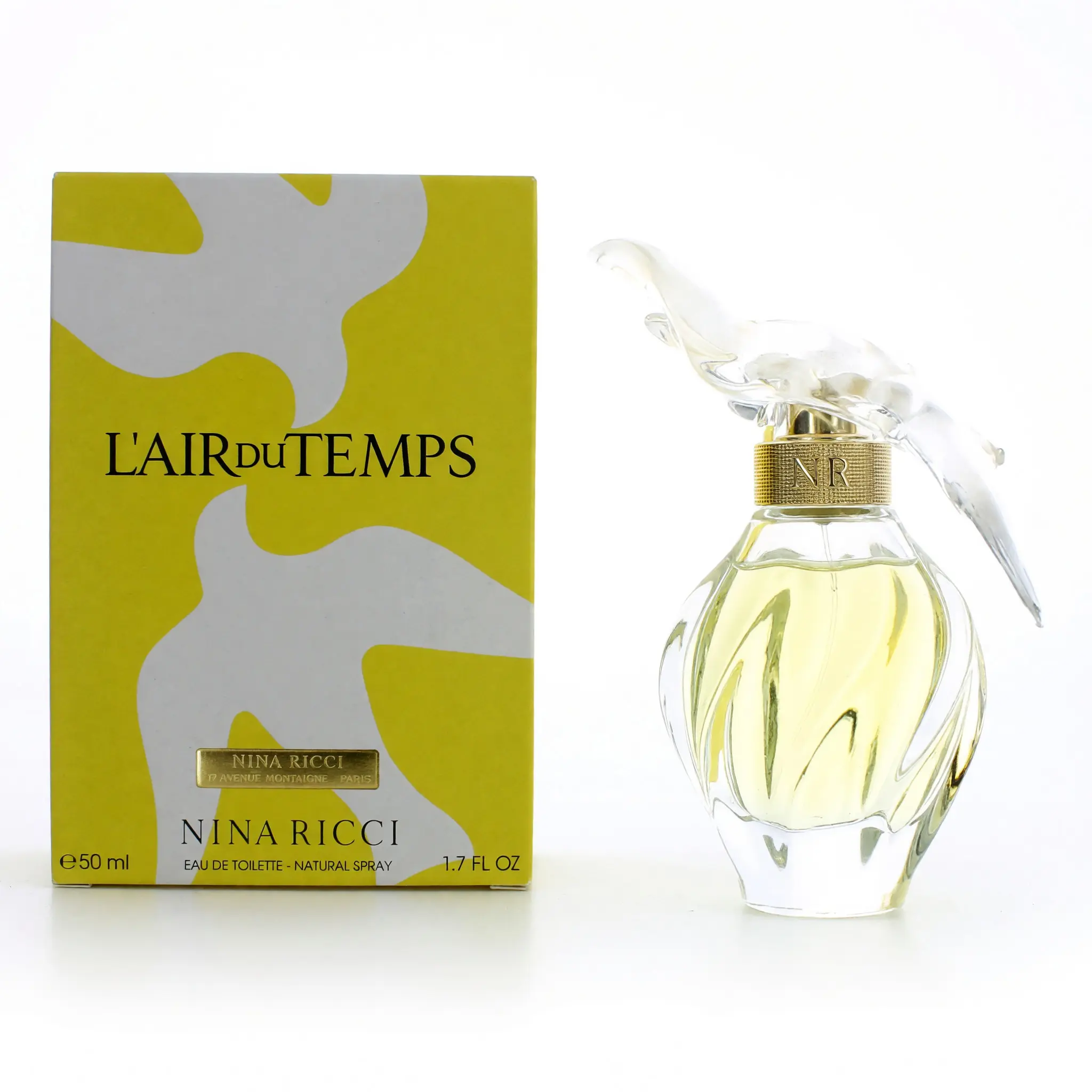 L'air du Temps by Nina Ricci, 1.7 oz EDT Spray for Women, Refined, Rose Blend, Floral, Gardenia Musk, Spray Bottle, Female Wear, 1 To 1.9 Fl Oz, Edp, Liquid Spray Women's Fragrance