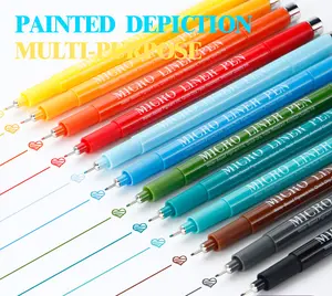 Colored Fineliner Pens, 0.5mm Fine Tip Pens, 12 Color Fine Point Pen, Quick-drying Non-Toxic Long lasting Drawing and Doodling Pens for Writing, Drawing, Note Taking, Bullet Journaling, Back to School Office Supplies